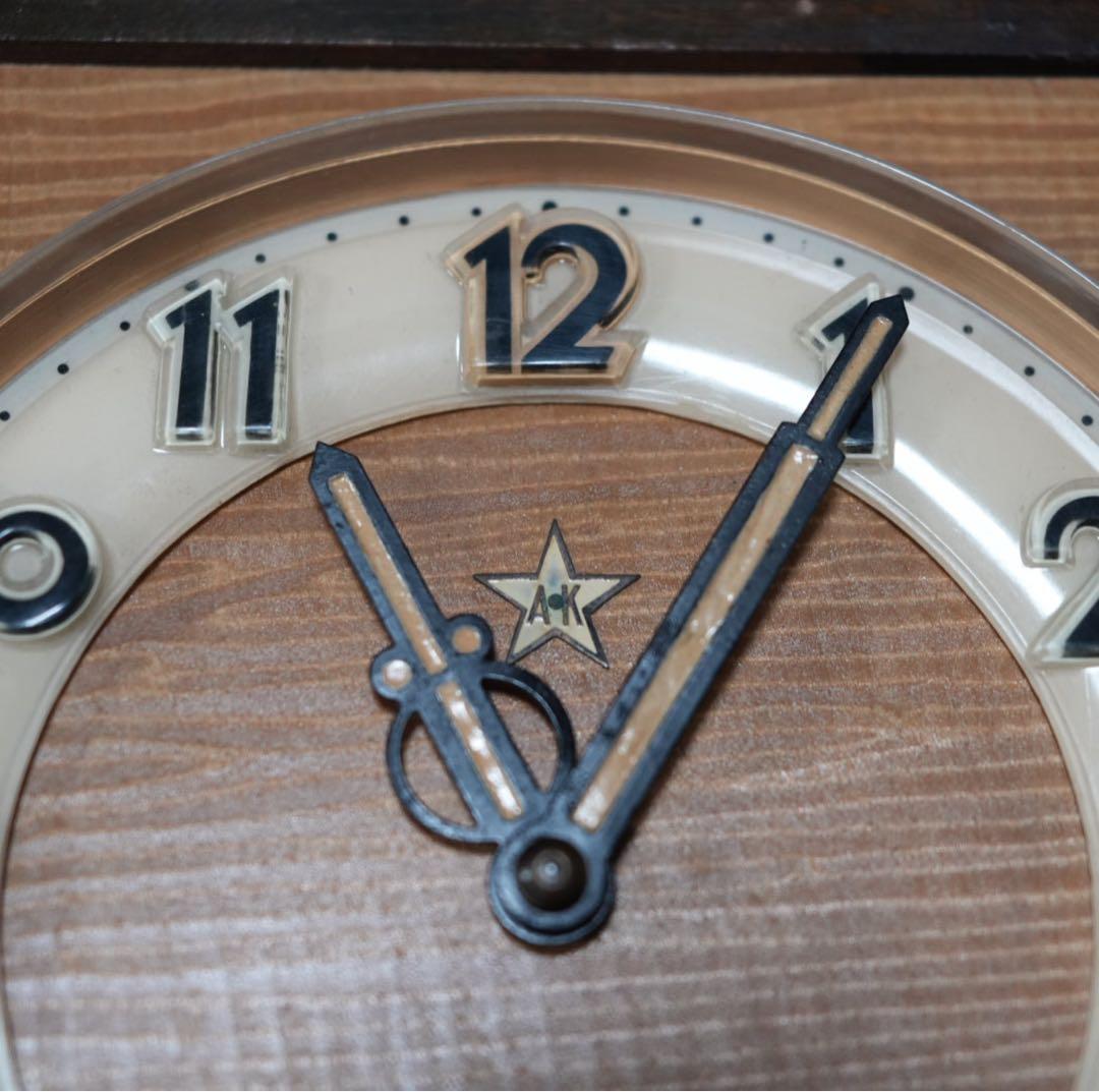 英計舎　ボンボン時計　振り子時計　柱時計　昭和レトロ