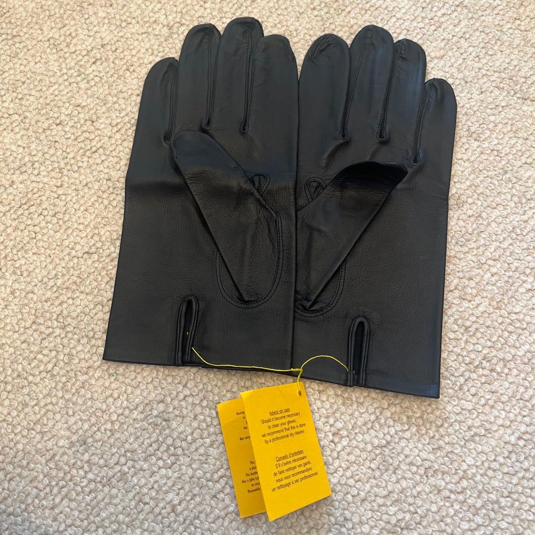 【新品タグ付き】JOHN LOBB ブラックカーフスキンレザー手袋 サイズ9