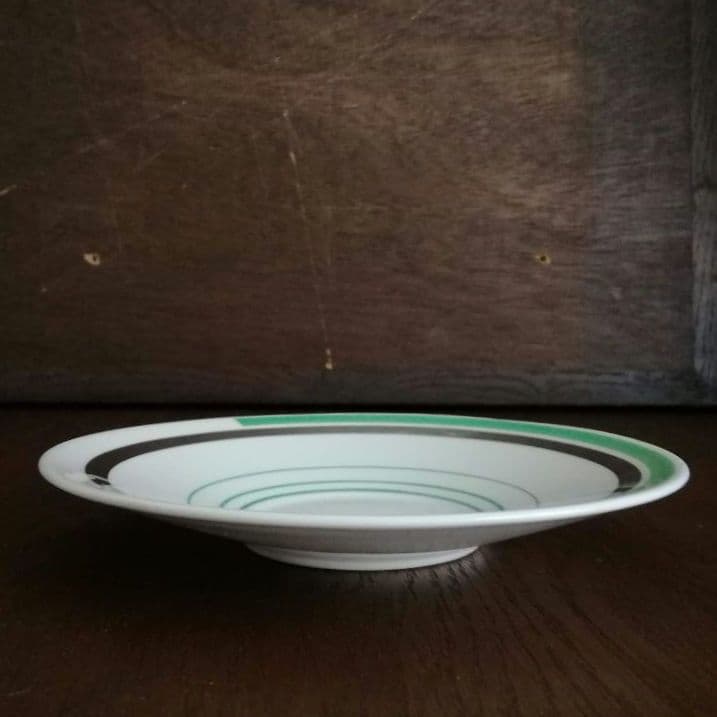 逸品　 シェリー　カッブ＆ソーサー　アールデコ　銀彩幾何学模様アンティーク