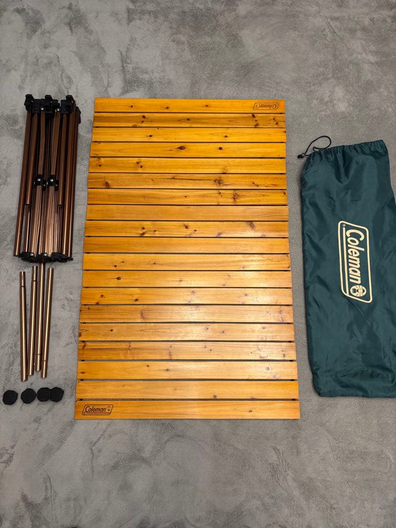 Coleman ナチュラルウッドロールテーブルクラシック