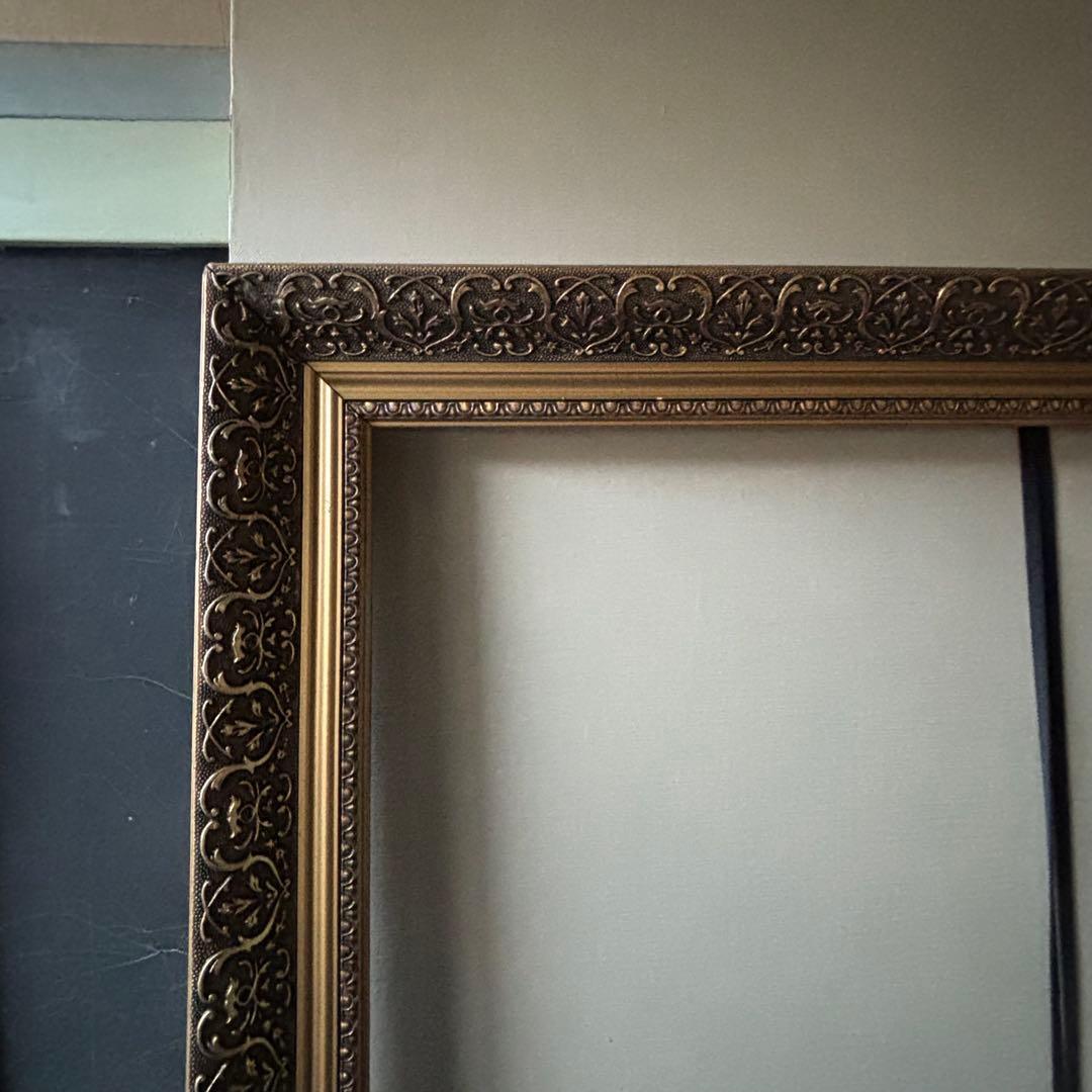 P100 油絵用額縁　油彩額　アンティークフレーム　ゴールド