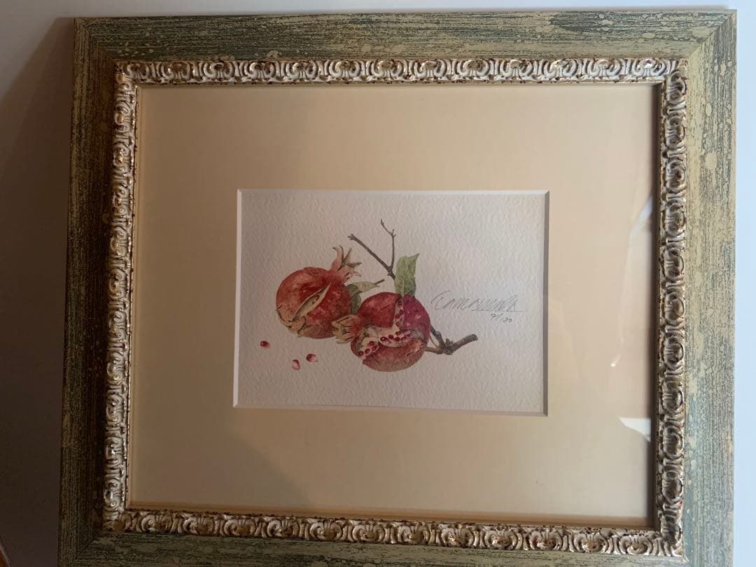 玉村豊男　リトグラフ　ザクロ 7/120