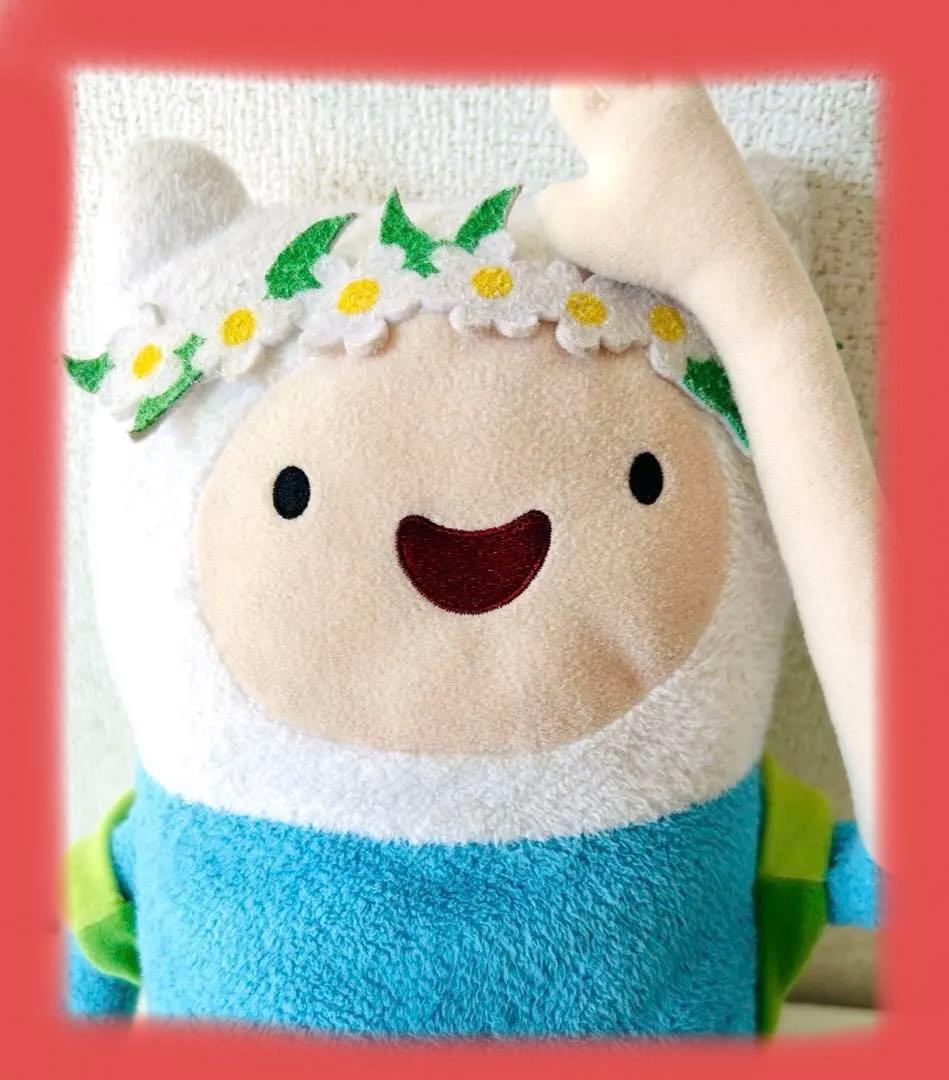 【激レア】アドベンチャータイム　フィン　ぬいぐるみ　花冠　全長48㎝