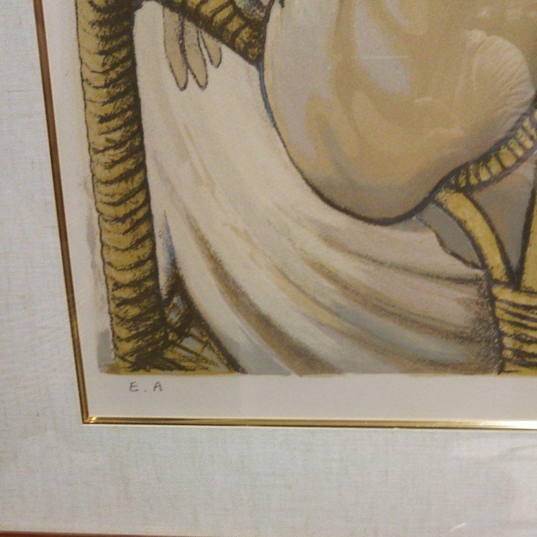 カシニョール 籐椅子の婦人