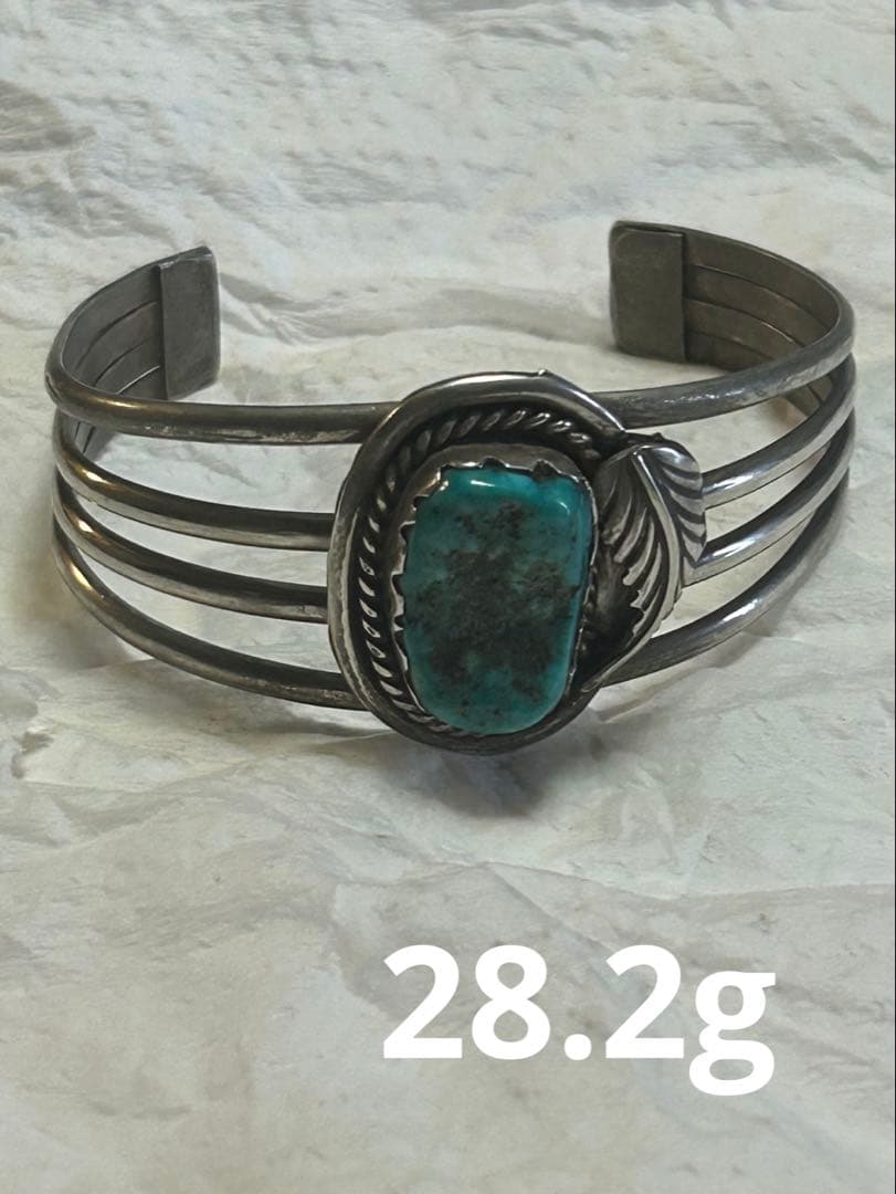 ターコイズ　バングル　　シルバー　ヴィンテージ　ナバホ　系