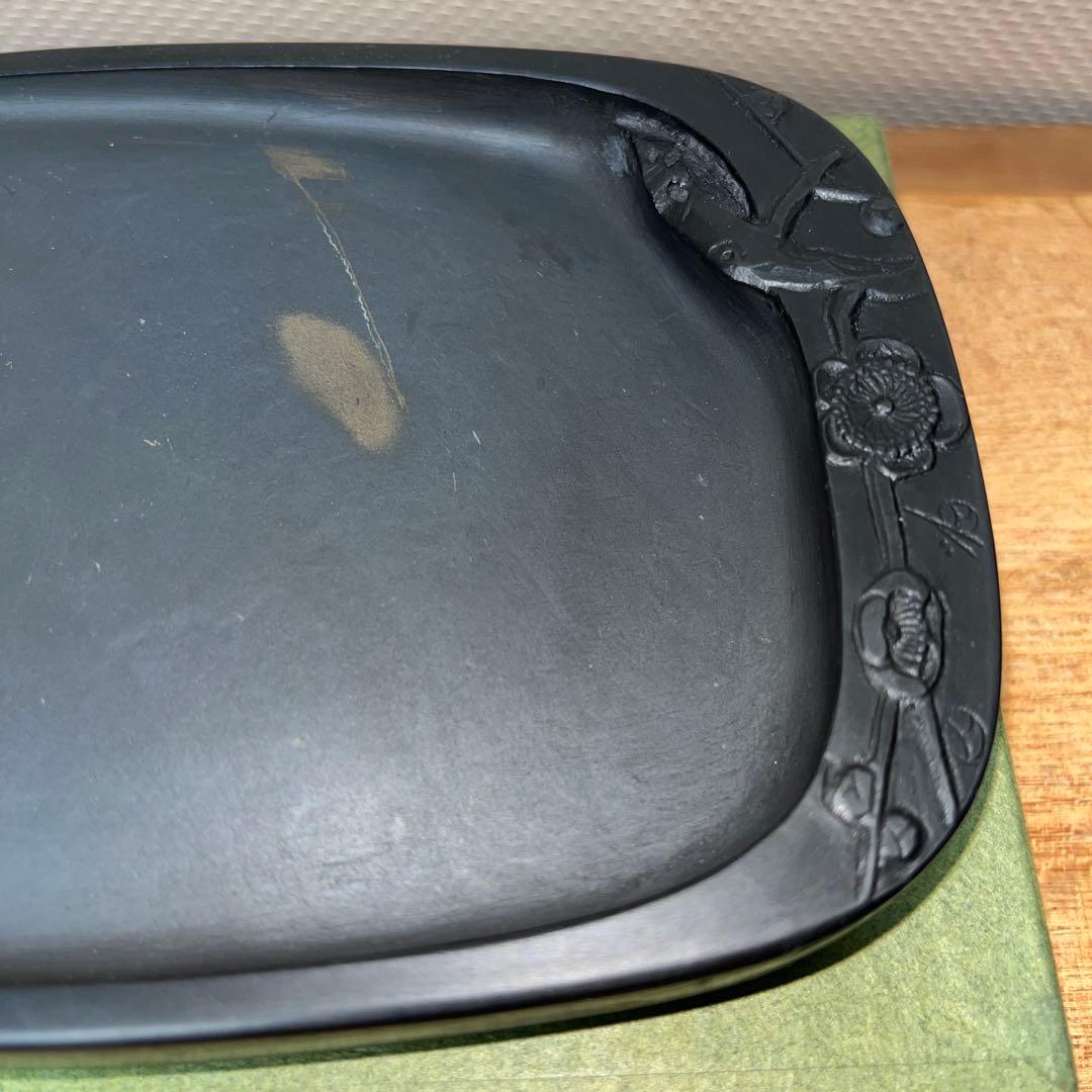 ⭕️雨端硯　梅寿研　12代　雨宮弥兵衛　手間がかかる特殊研　美しい姿　女性好み作品