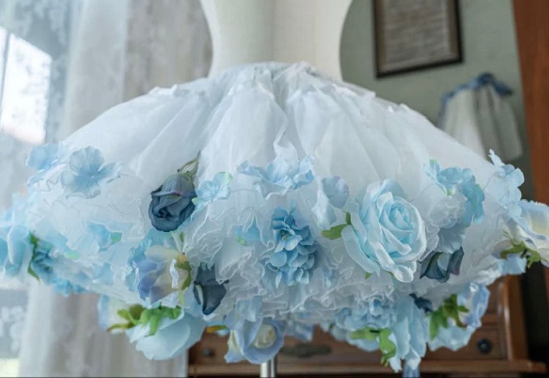 ロリータ　ゴスロリ　薔薇パニエ　バラパニエ　フラワーパニエ