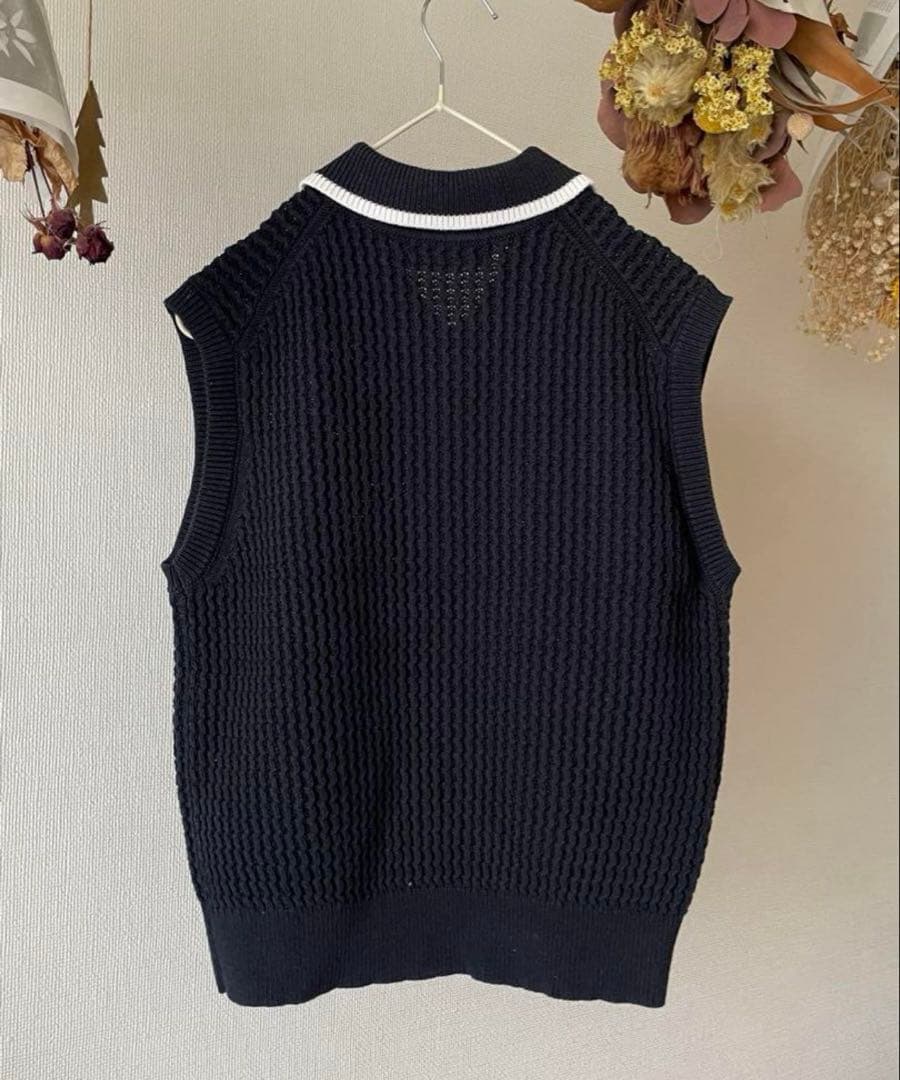 Fred Perry ノースリーブポロシャツ ネイビー