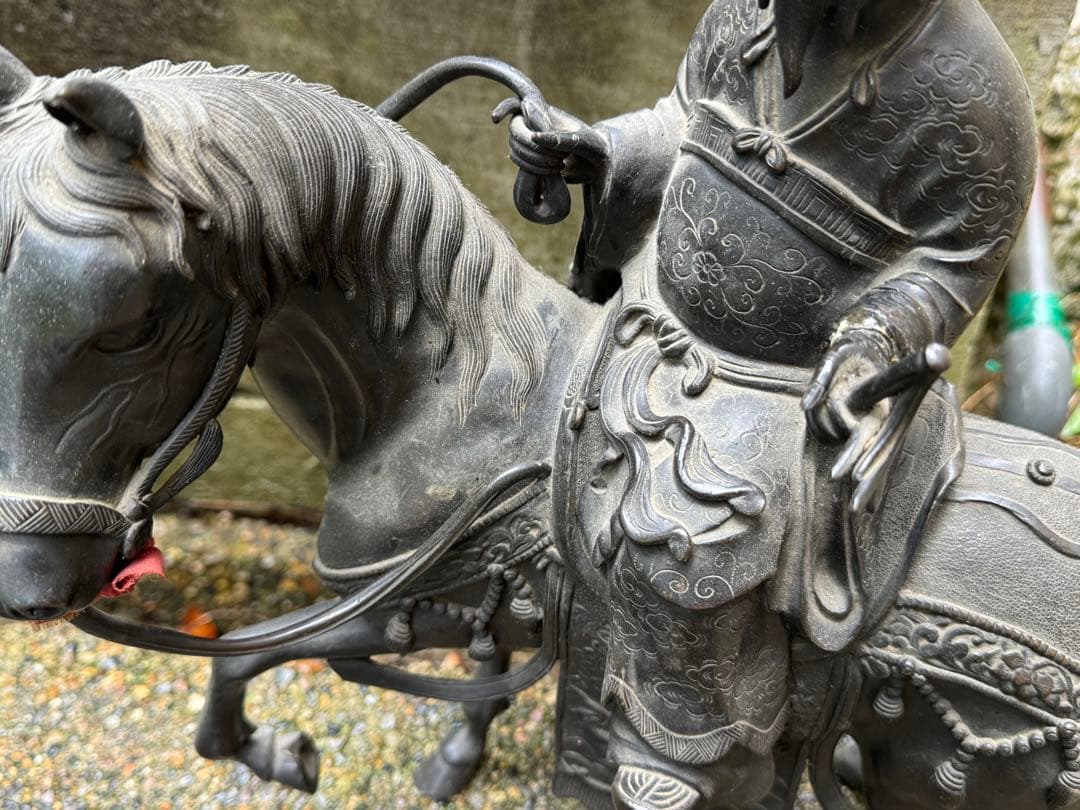 ‼️最後の値段‼️リサイクルFORT必見‼️4/14⑨‼️唐人乗り支那馬図‼️銅製香炉‼️