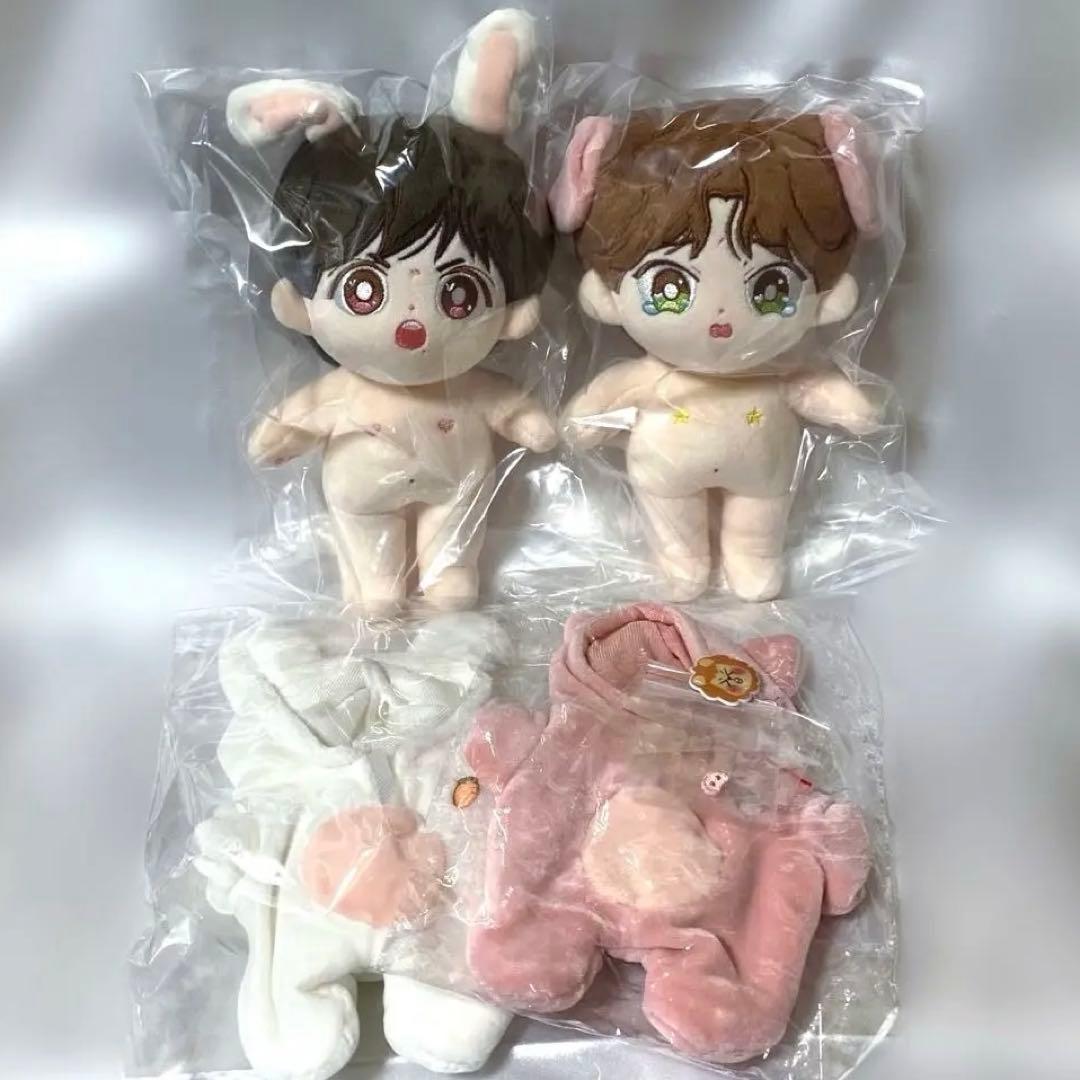 bjyx 肖戦 王一博 啵比赞比 泣豚 激兎 木鬼20cm ぬいぐるみ セット