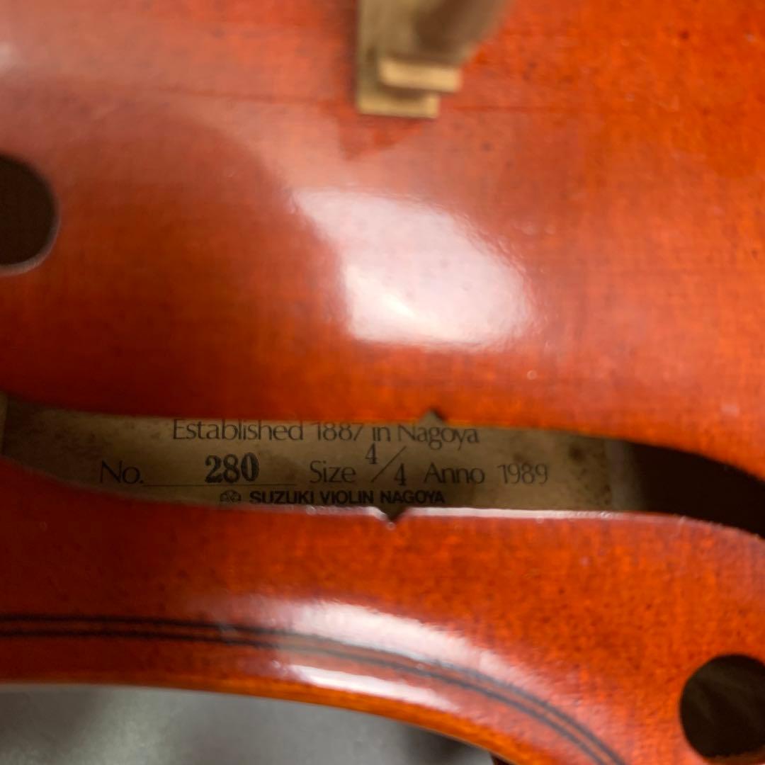 即、使用可【大特価】スズキバイオリン4/4NO.280(ケース 肩当て付き)