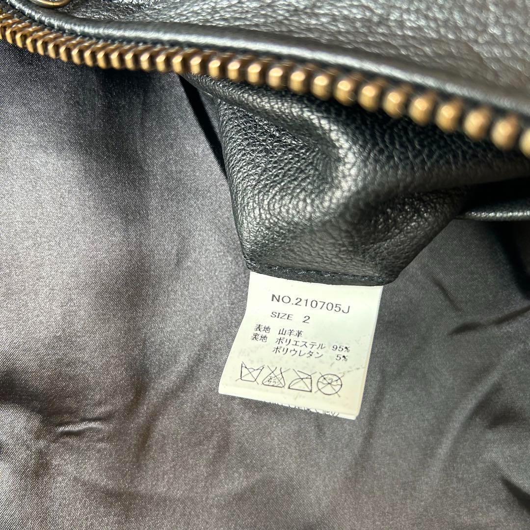 極美品　希少モデル　ジャッククローズ　ラムレザーライダースジャケット　M