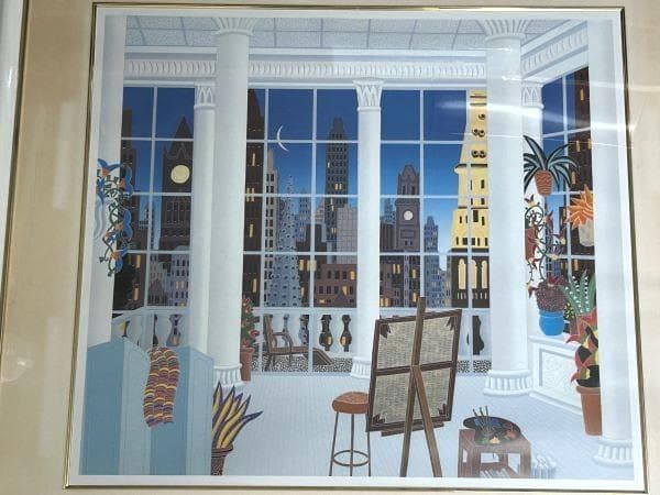 Y【中古】トーマス　マックナイト　マディソン・スクエア アートポスター　現状品S