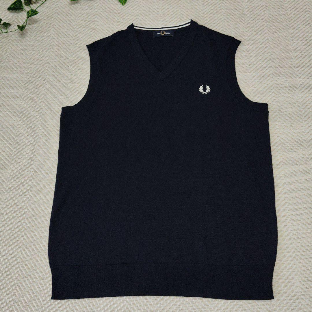 FRED PERRY フレッドペリー ベスト　М　メンズ　ウール&コットン