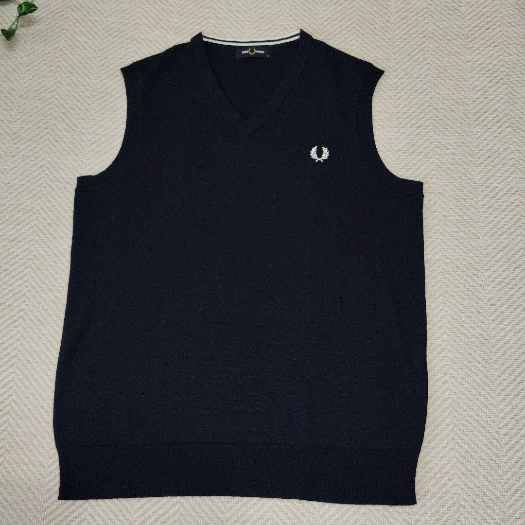 FRED PERRY フレッドペリー ベスト　М　メンズ　ウール&コットン
