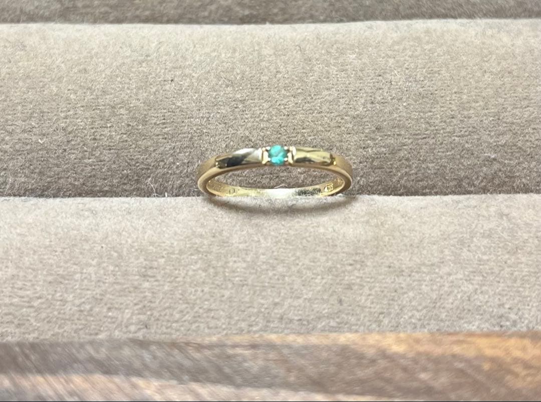 ち*な様 TSUTSUMI K10 エメラルド　ピンキーリング　5号