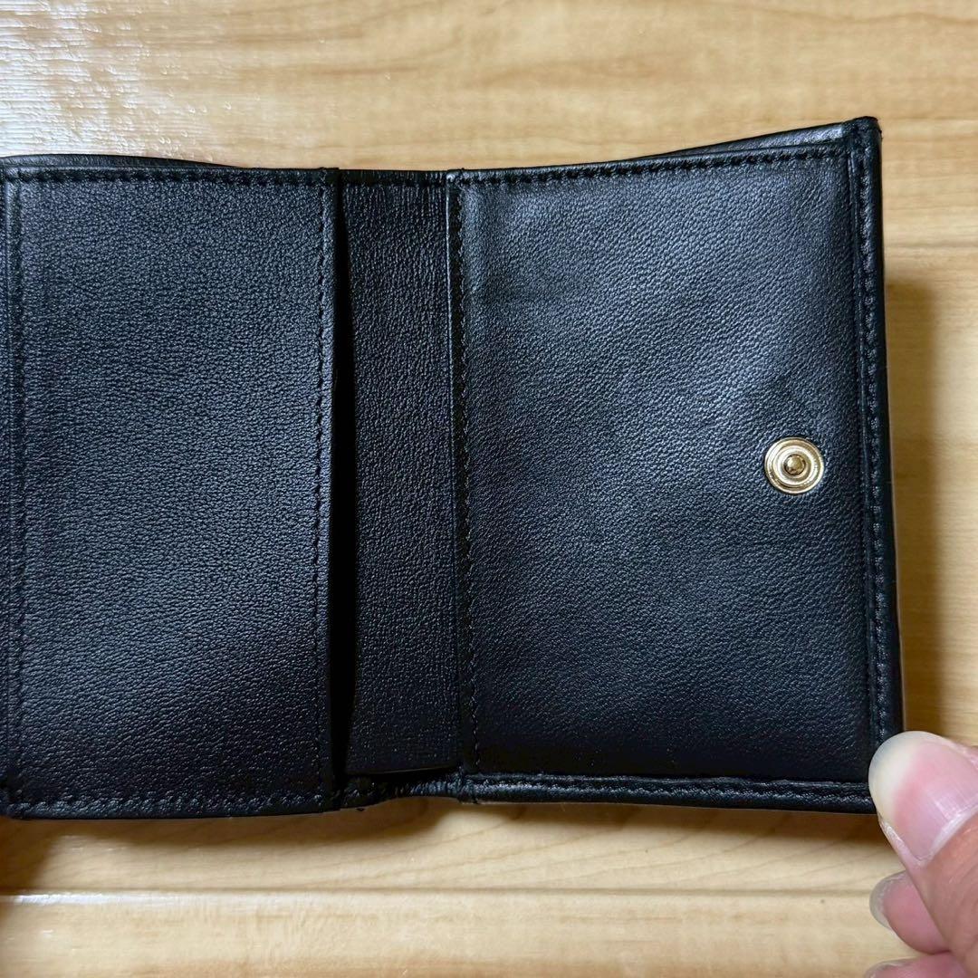 CHANEL シャネル ミニ財布 三つ折り財布 ラムスキン