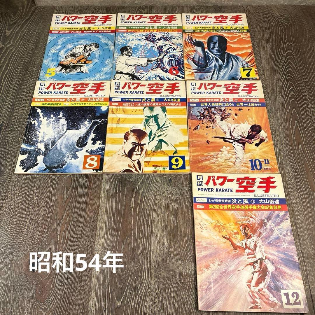 50冊以上　月刊パワー空手 昭和50年代　 大山倍達　極真カラテ　雑誌　月刊誌