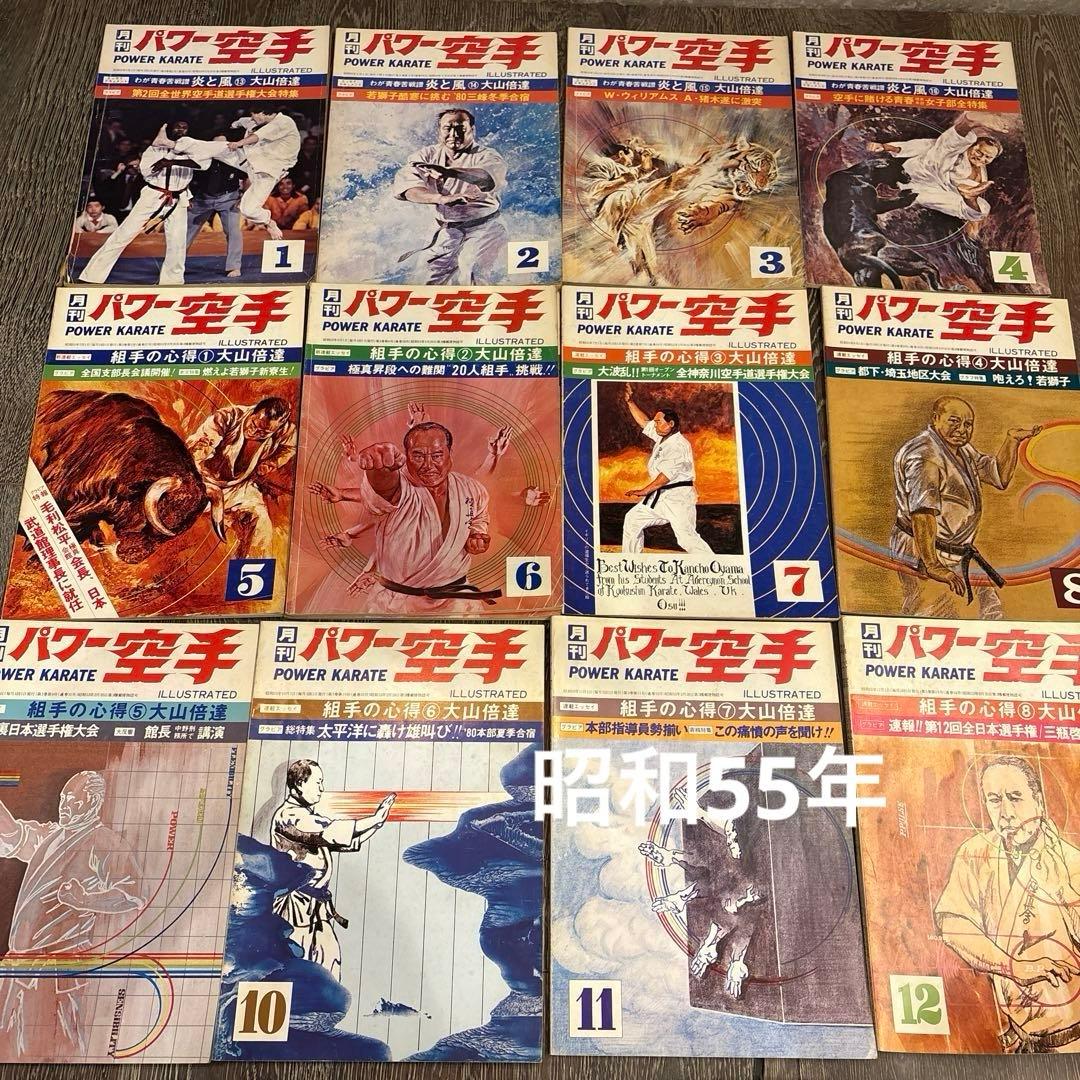 50冊以上　月刊パワー空手 昭和50年代　 大山倍達　極真カラテ　雑誌　月刊誌