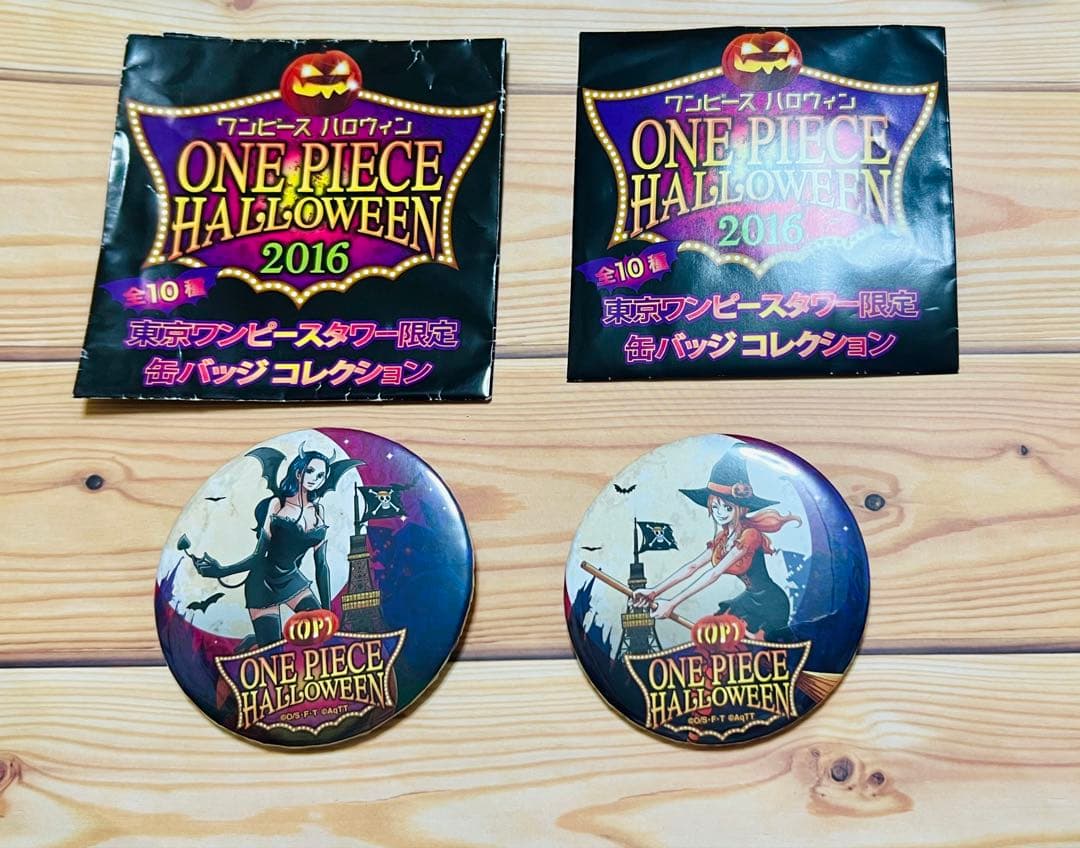 ONE PIECE 東京 ワンピースタワー ハロウィン 缶バッジ 2016