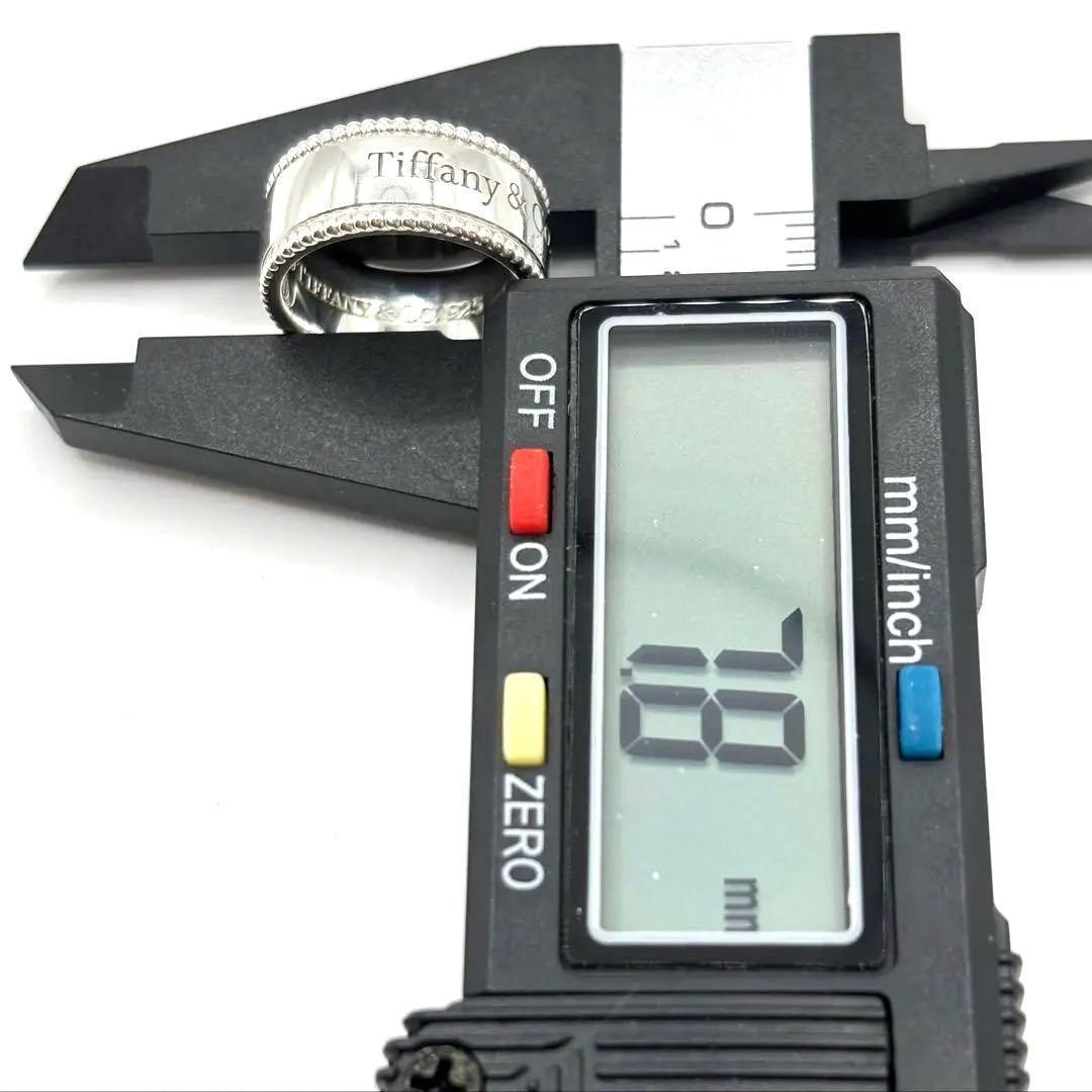 TIFFANY&Co.【超希少】ミルグレインロゴワイドリング　　約8号弱　付属品