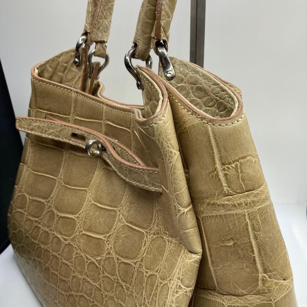 ⭐️ 定価数十万 マウロゴヴェルナ 本革 クロコダイル ワニ革 バッグ　イタリア製