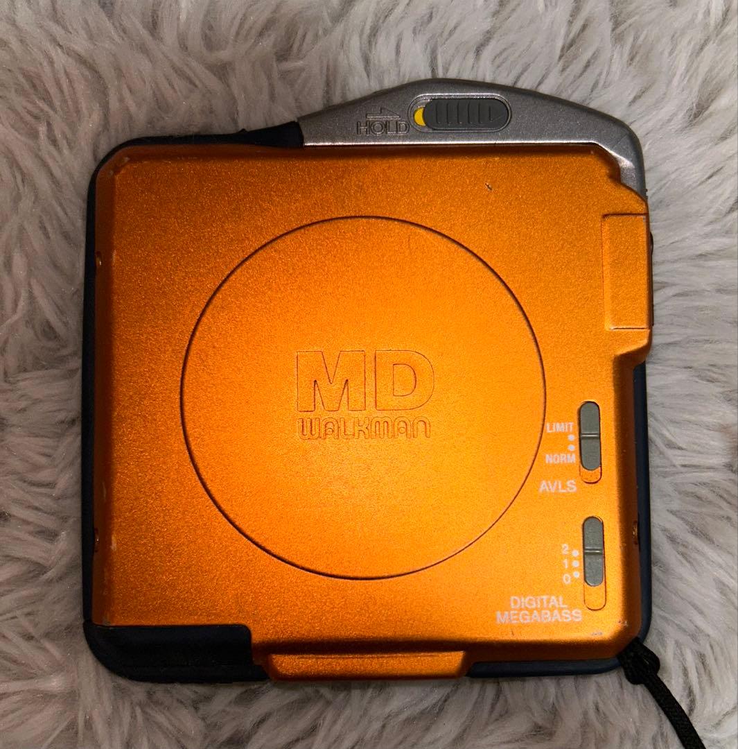 SONY MZ-E45 MDウォークマンプレーヤー 迷彩柄オレンジ