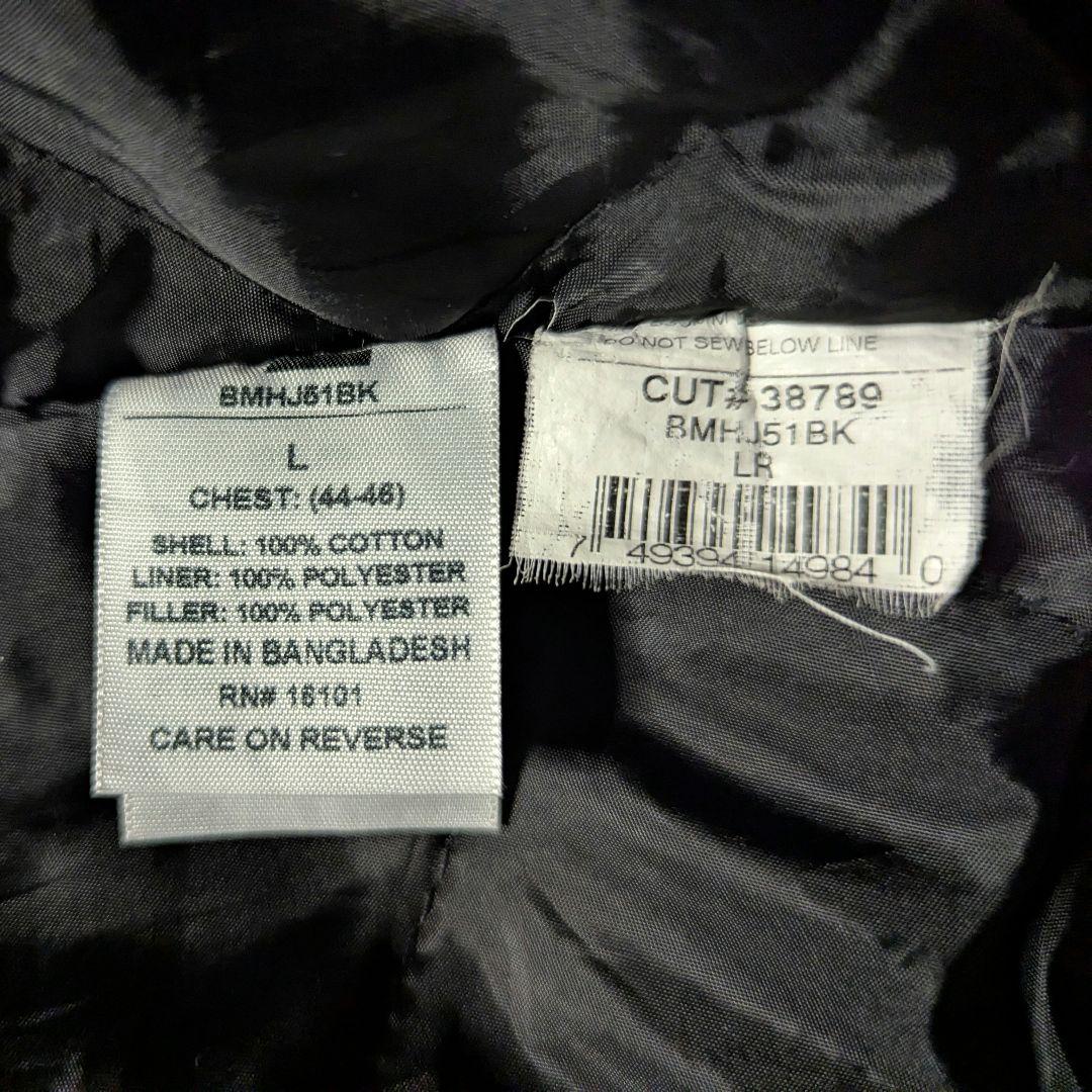 BLUE MOUNTAINフルジップダック地アクティブジャケット中綿ペンキ汚れ黒