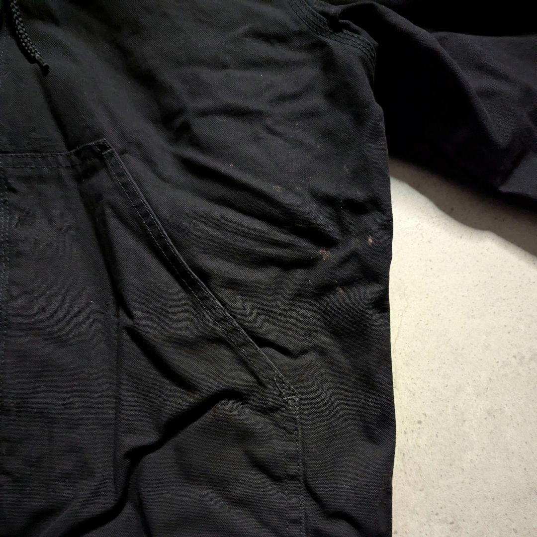 BLUE MOUNTAINフルジップダック地アクティブジャケット中綿ペンキ汚れ黒