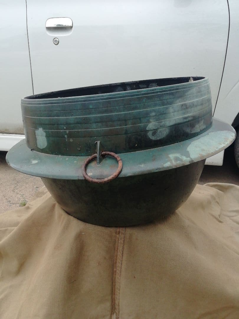 ♪昔の大型銅製 羽釜　13キロ