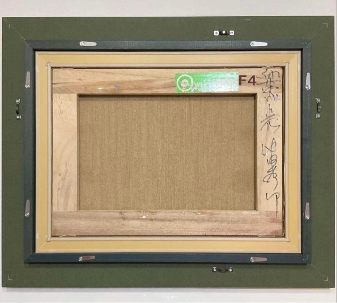 絵画・額縁・油絵・池田秀郎・楽器と花・F4号・美術品・インテリア・新品未使用