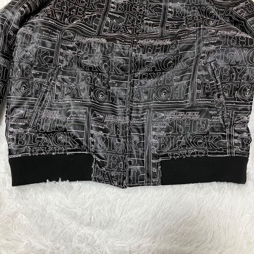 ブラックアイパッチ 総柄 刺繍　ジャケット ブルゾン　ジャンパー　ブラック　黒