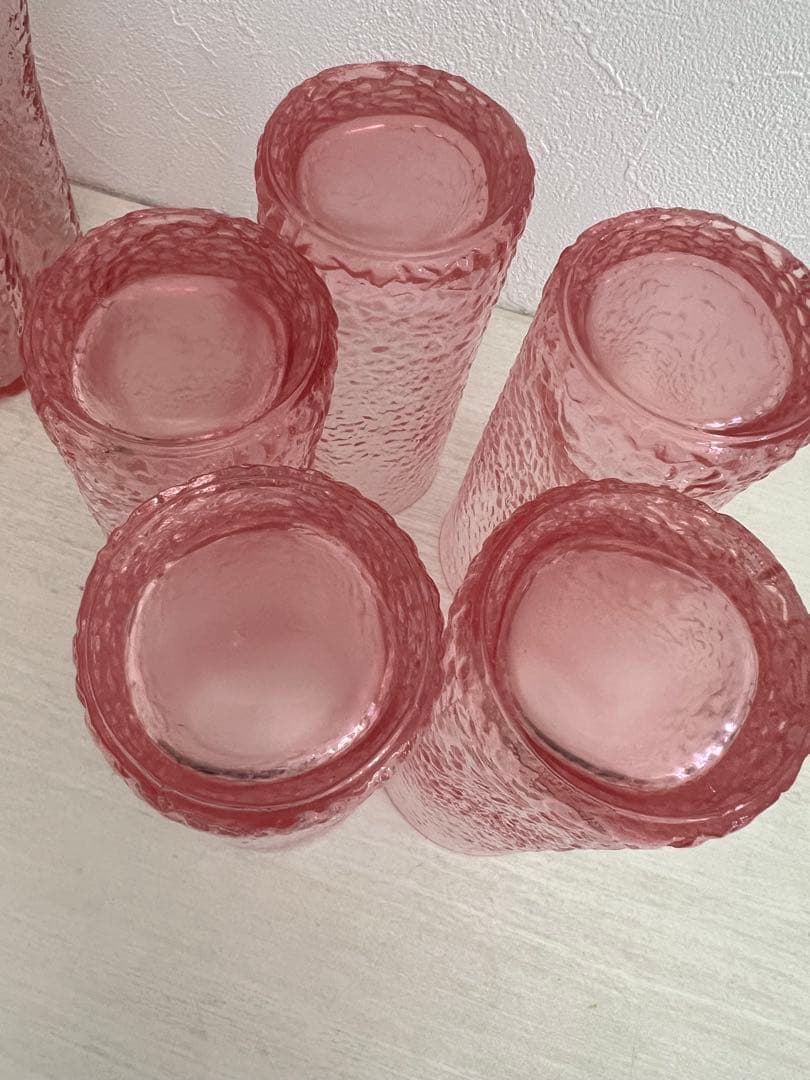 ガラス　水差し　ピッチャー　コップ　グラス　昭和　レトロ