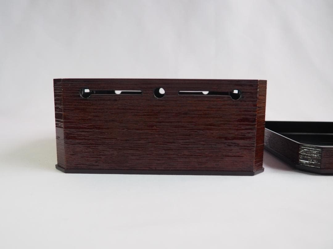 9代中村宗哲造『氷梅絵ヘギ目縁高』（共箱）