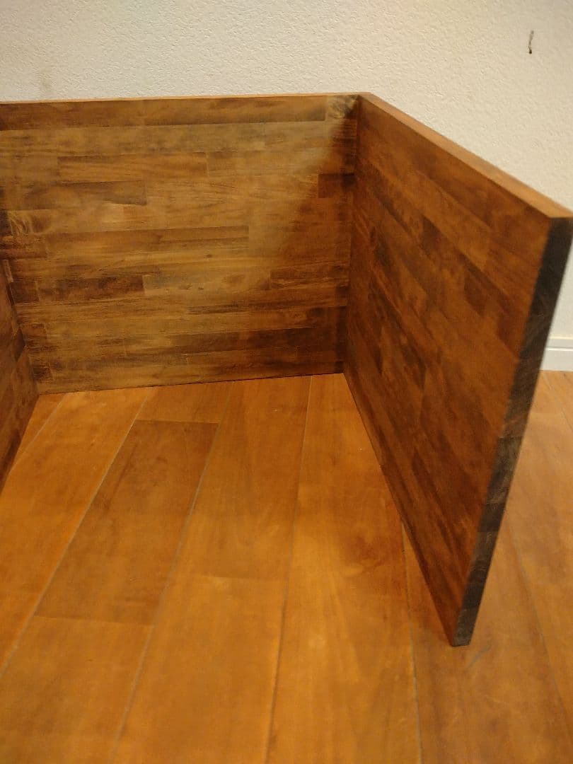 木製　ハンドメイド　オーダー　コの字　ワトコオイル　踏み台　サイドテーブル水槽台