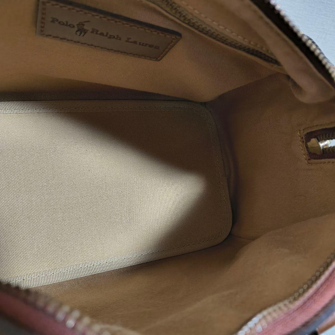 ポロラルフローレン チェック柄 ミニボストン チャームつき ヴィンテージ