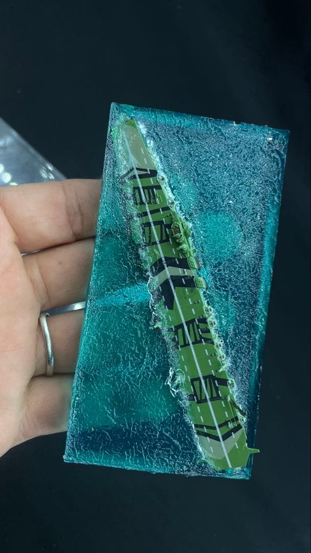 空母天城　1945 呉　ジオラマ 完成品　クリア　レジン