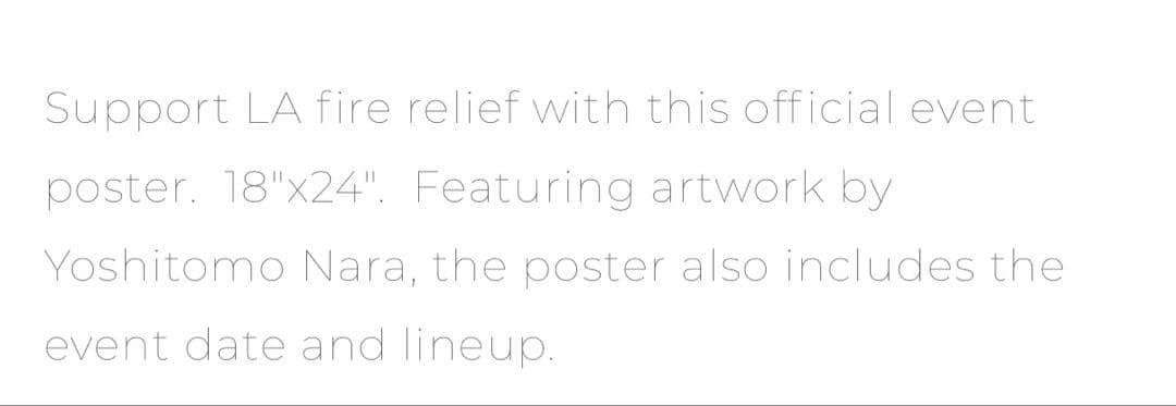 【新品】激レア　奈良美智　FireAid ポスター②