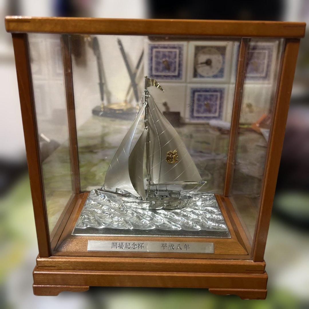 銀製　ヨット置物　シルバー