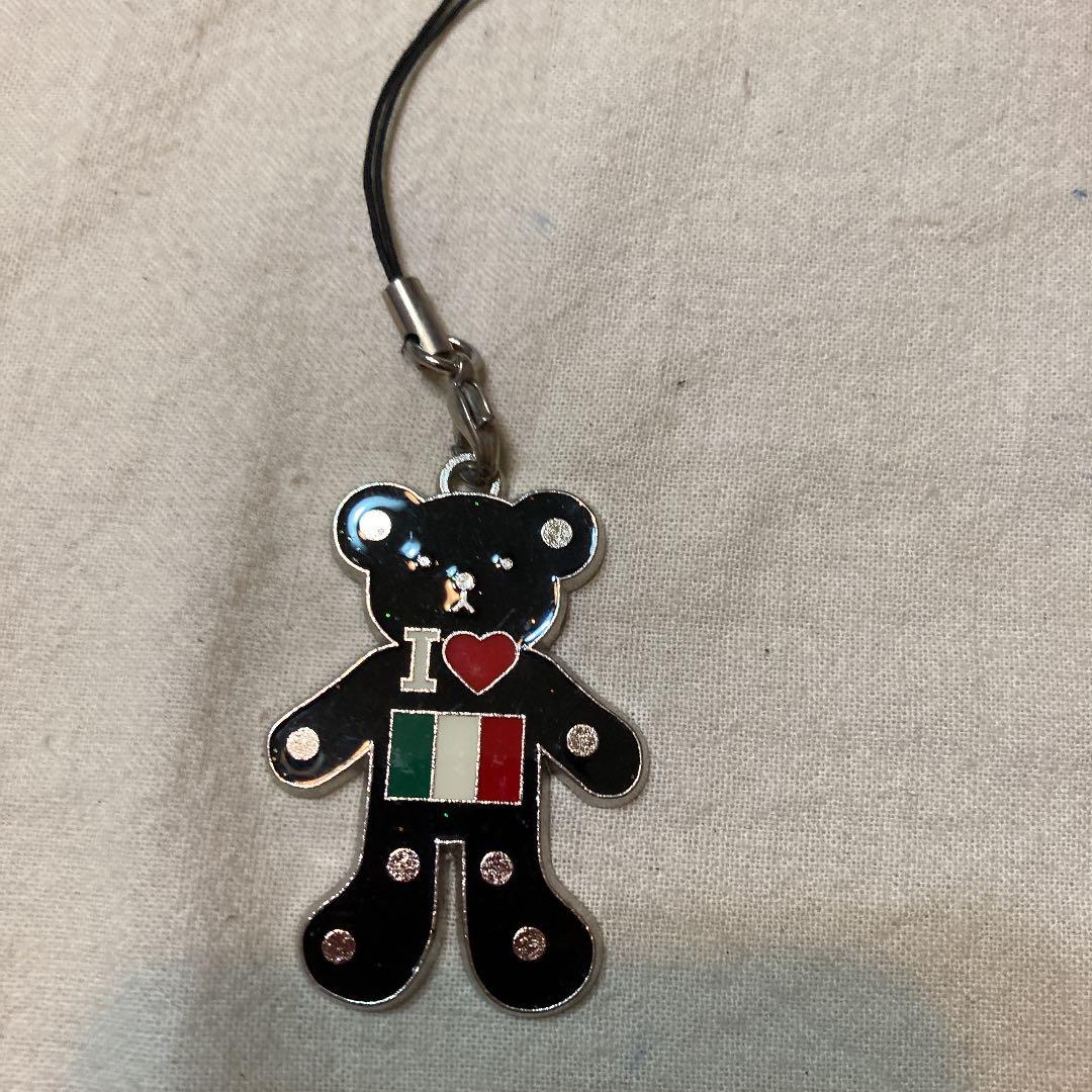キーホルダー　イタリア　ベアー　メタルヘッド