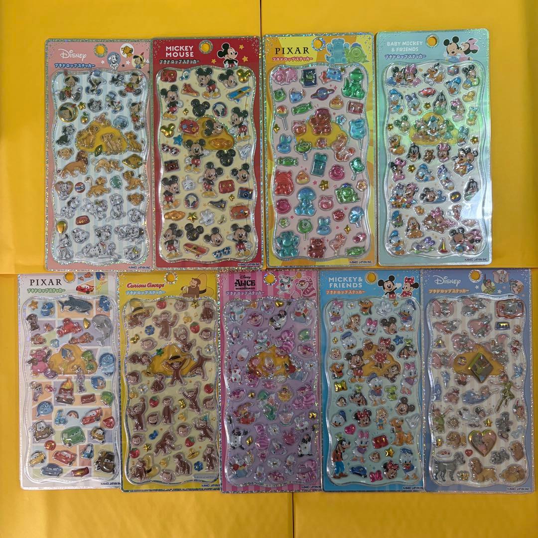 【正規品】プチドロップステッカー　ディズニー　9種セット