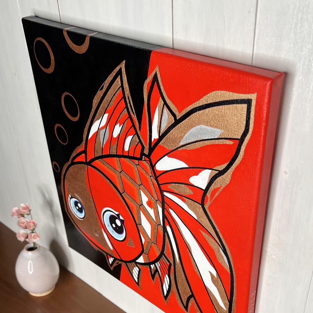 「巡る」｜絵画 原画 抽象画 動物画 絵 金魚 イラスト ドローイング