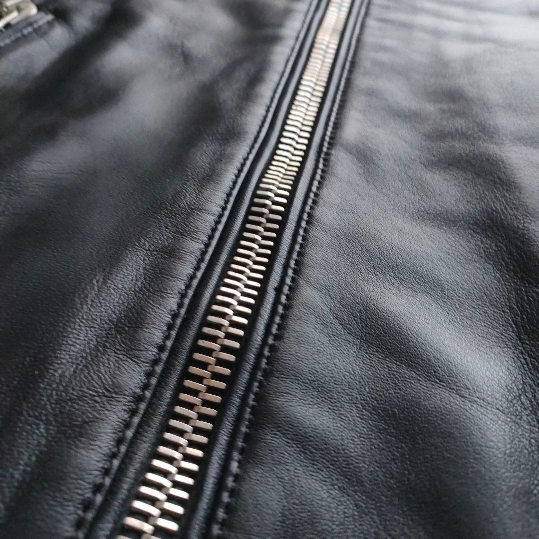 【訳アリ新品】干場義雅　DRESSTERIOR　レザーライダース　S