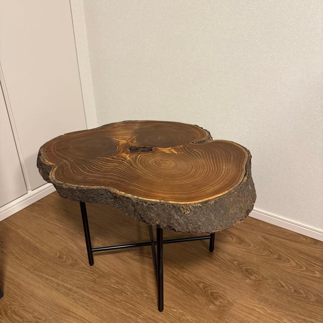 値下げ！グロウス リング サイドテーブル 原木テーブル