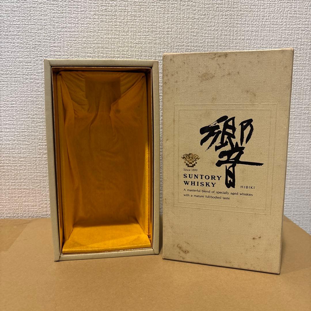 サントリーウイスキー響　裏ゴールドラベル　金キャップ　箱付　未開封（25）