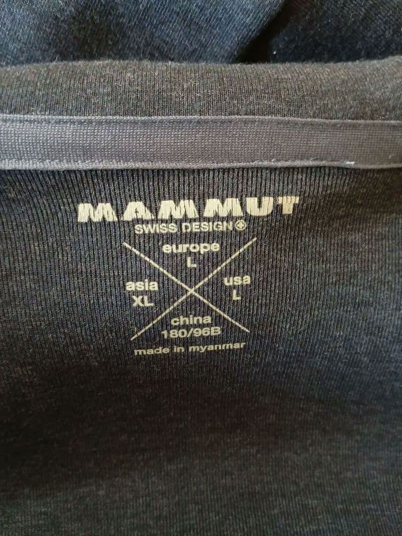 MAMMUT フルジップ フード付きジャケット XL ダークグレー