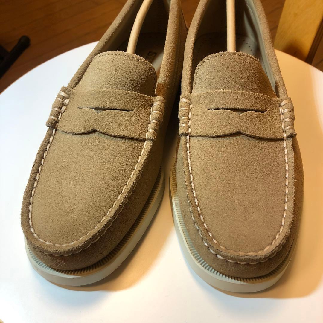 ライトベージュ スエード モカシン