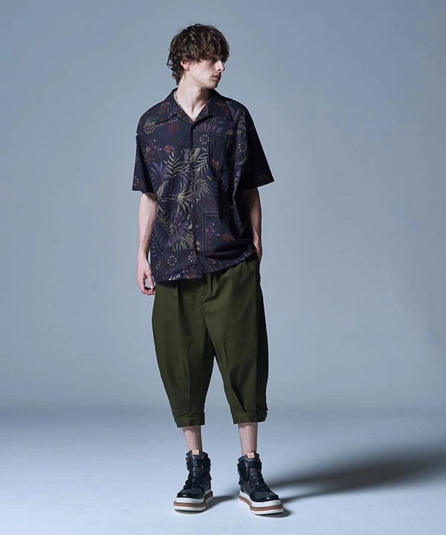 glamb Cropped Work Pants クロップドワークパンツ　カーキ