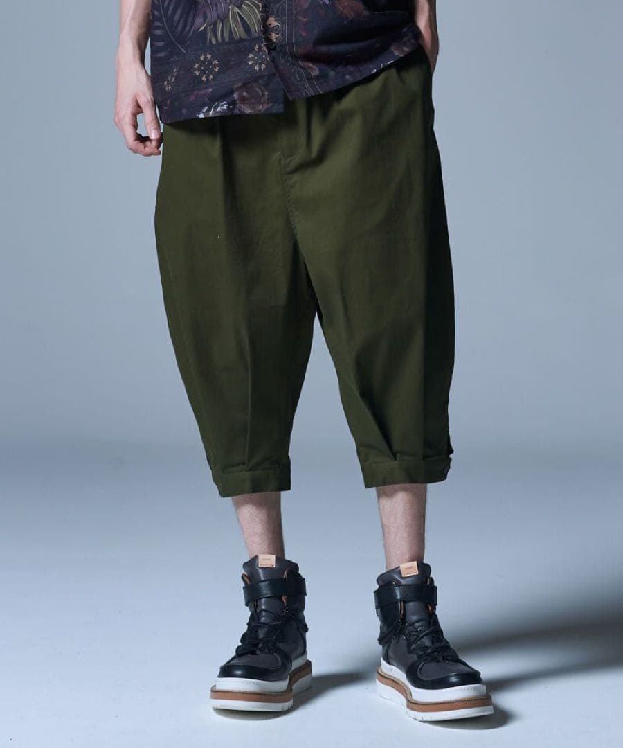 glamb Cropped Work Pants クロップドワークパンツ　カーキ