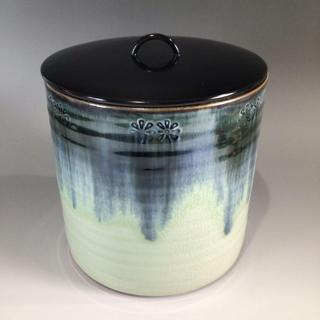 Ｐ６８７　水指　『加藤陽山造』『御深井』『一重口水指』　共箱　茶道具